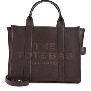 Marc Jacobs Dark Brown Leather The Tote Bag Top-Handle Tote
